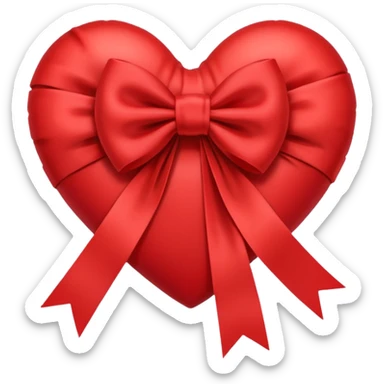 heart with ribbon bow sticker