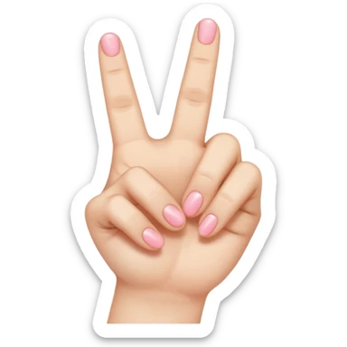 One hand crossing index finger over thumb like the Kpop finger heart sticker