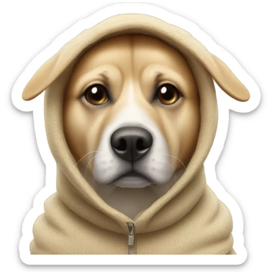 Dog wearing a ski mask  sticker