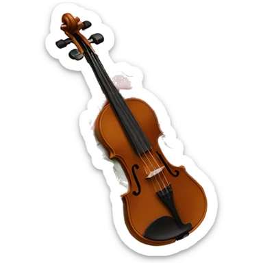 Violin with roses and wreath of pine needles sticker