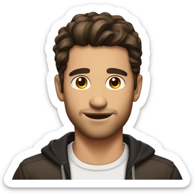 brunette hunk dan sticker