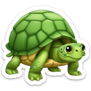 Une petite famille de tortue sticker