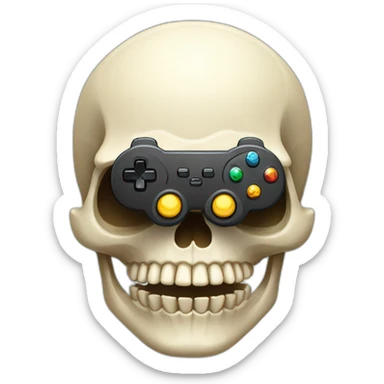 Skull with gamepad sticker