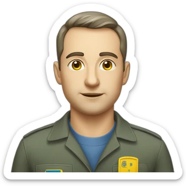 An employee of the Ukrainian Railways sticker