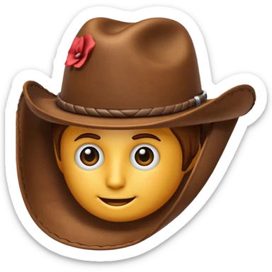 Cowboy hat  emoji style sticker