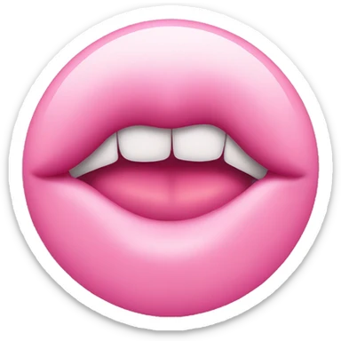 pink kiss mark sticker