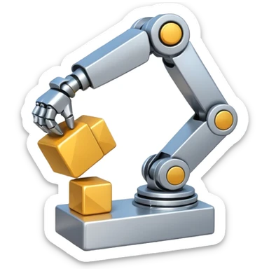 emoji about robot arm with block sticker