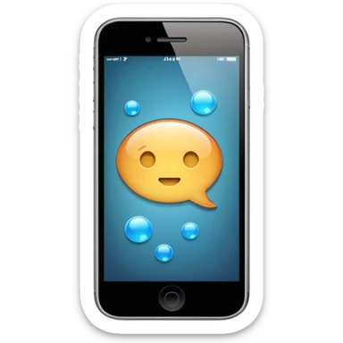 an iphone 16 where we can see bubble speech on the screen sticker