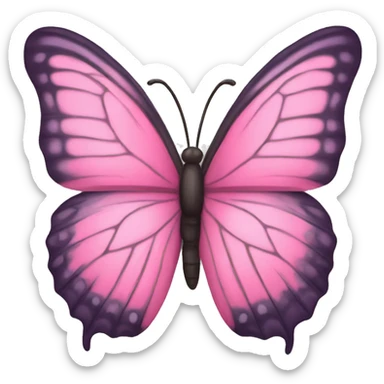 pink butterfly sticker
