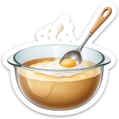 mixing bowl and baking preparation sticker