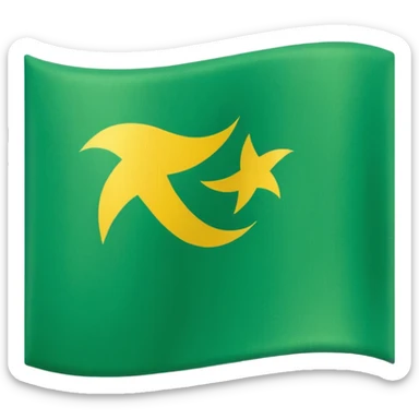 Green flag like a go flag sticker