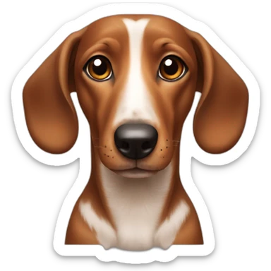 dog  daschund  brown sticker