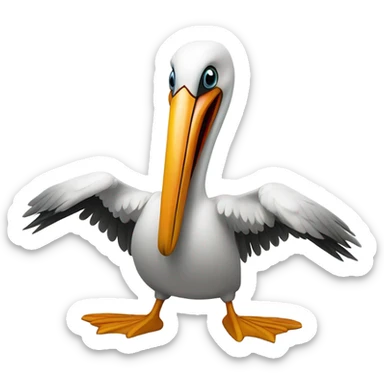 Pelican break dancing sticker