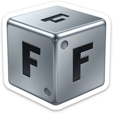 cube with F11# letters on it sticker