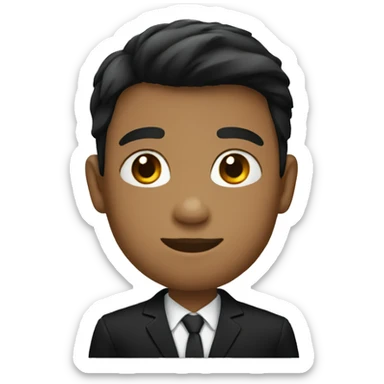 Boy in  black suit sticker