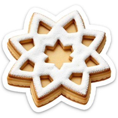 Linzer cookies with a star in the center sticker