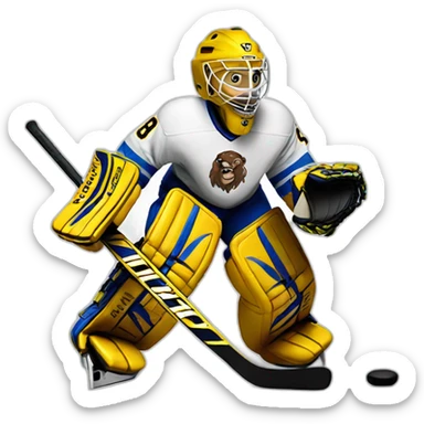 Hockey-goalie-monkey sticker