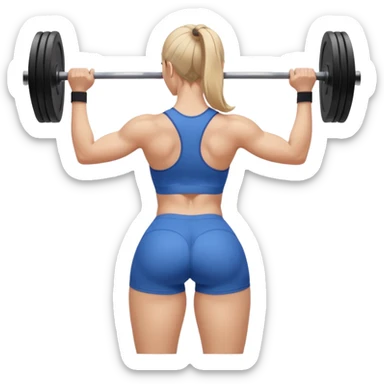 girl working out glutes shirt on but showing from behind  sticker