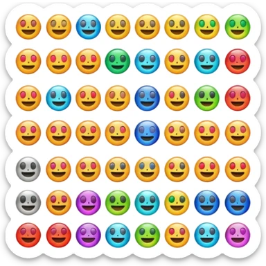 A multi emoji 1emoji maked of 25 sticker