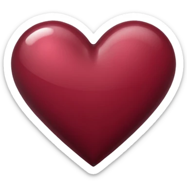 Burgundy heart sticker