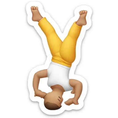 Baby doing a handstand sticker