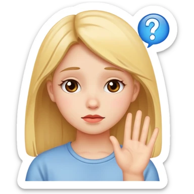 Girl expressing I miss you emotion sticker