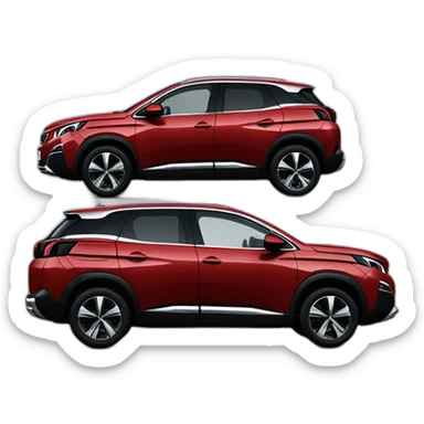 peugeot 3008 rouge coté gauche sticker