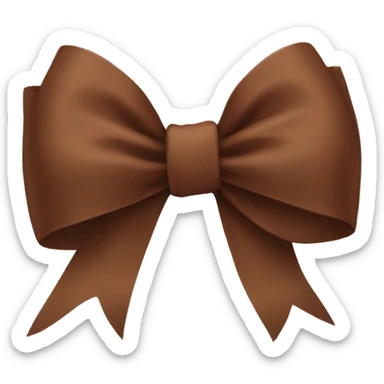 brown bow sticker