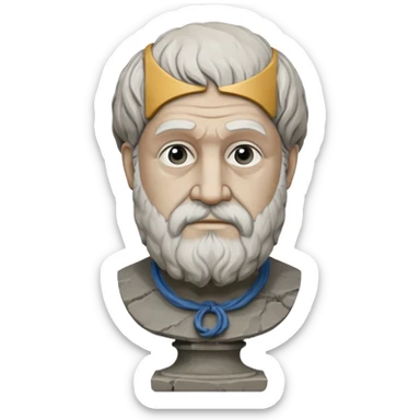 stone bust of Aristotle sticker