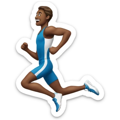 Runner winning  sticker