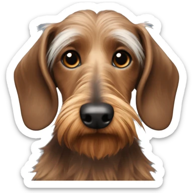 wire haired dachshund boar long beard sticker