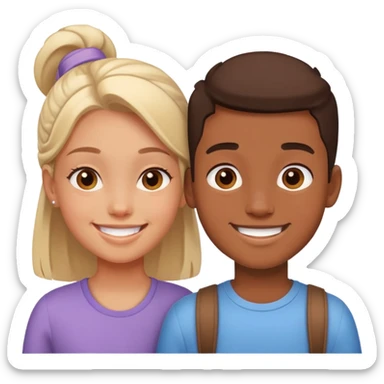 Two best friends one boy one girl  sticker