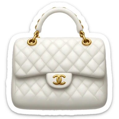 White Chanel bag sticker