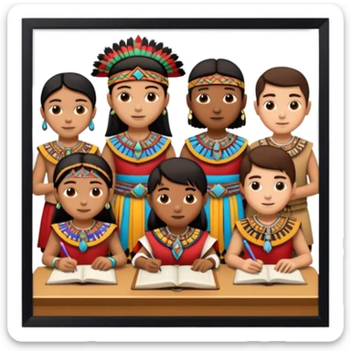 aztec school sticker