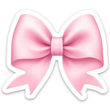 light pink ribbon bow sticker