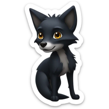 black fox moom sticker