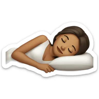 Brunette girl sleeping sticker
