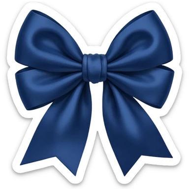Navy blue bow sticker
