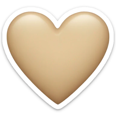 beige heart sticker