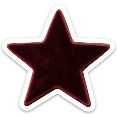 tiny star with a velvet texture, glamorous and stylish, no background sticker