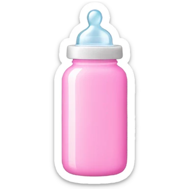 Baby bottle pink sticker