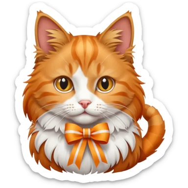 gato con lazos sticker