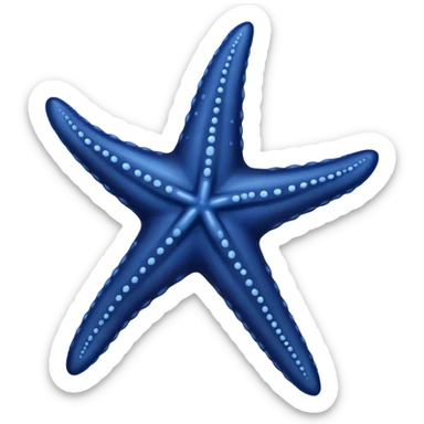 dark Blue starfish no face sticker