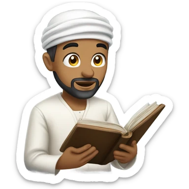 Muslim guy reading bible sticker
