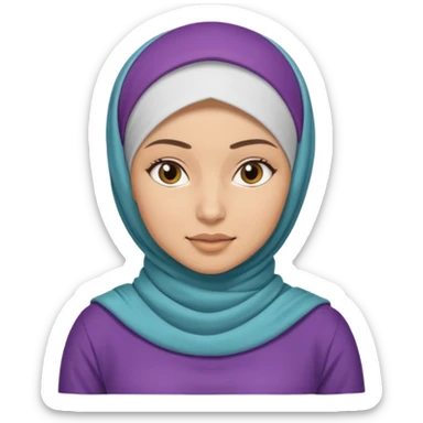 High resolution girl wearing a hijab and is a fitness trainer sticker