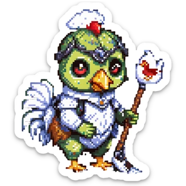 baby zombie riding a chicken, chicken jockey sticker