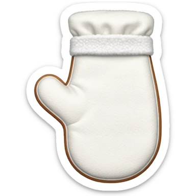 A white baking mitten sticker
