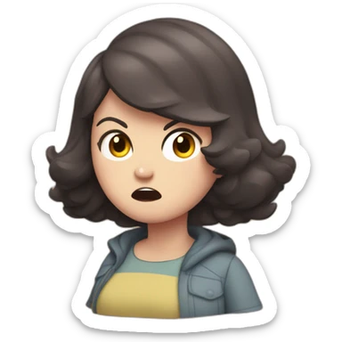 Mable from Gravity falls is extremely angry sticker
