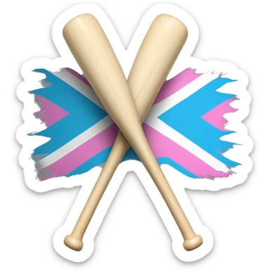 Transgender flag baseball bat sticker