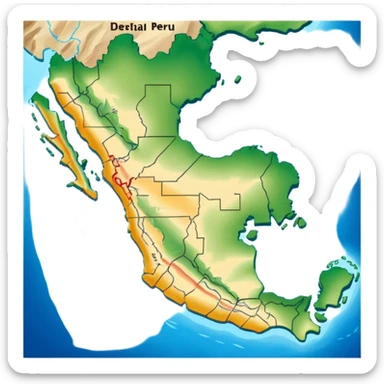 Map of Peru sticker